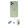 MARSİLYAN™- iPhone 12 Pro Kılıf Atlas Minimal Prime - Siyah 6D Mat Seramik Hayalet Nano Ekran Koruyucu + Shine Kamera Lens Koruma Cam - GI