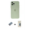 MARSİLYAN™- iPhone 12 Pro Kılıf Atlas Minimal Prime - Siyah 6D Mat Seramik Hayalet Nano Ekran Koruyucu + Metal Kamera Lens Koruma Cam - KI