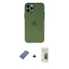 MARSİLYAN™- iPhone 12 Pro Kılıf Atlas Minimal Prime - Siyah 6D Mat Seramik Hayalet Nano Ekran Koruyucu + Metal Kamera Lens Koruma Cam - AKYL