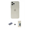 MARSİLYAN™- iPhone 12 Pro Kılıf Atlas Minimal Prime - Siyah 6D Mat Seramik Hayalet Nano Ekran Koruyucu + Renkli Kamera Lens Koruma Cam - MI