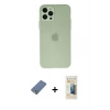MARSİLYAN™- iPhone 12 Pro Kılıf Atlas Minimal Prime - Siyah 6D Mat Seramik Hayalet Nano Ekran Koruyucu + Metal Kamera Lens Koruma Cam - AKYL