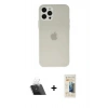 MARSİLYAN™- iPhone 12 Pro Kılıf Atlas Minimal Prime - Siyah 6D Mat Seramik Hayalet Nano Ekran Koruyucu + Kamera Lens Koruma Cam - SF