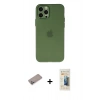 MARSİLYAN™- iPhone 12 Pro Kılıf Atlas Minimal Prime - Siyah 6D Mat Seramik Hayalet Nano Ekran Koruyucu + Shine Kamera Lens Koruma Cam - SABE