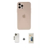 MARSİLYAN™- iPhone 12 Pro Kılıf Atlas Minimal Prime - Siyah 6D Mat Seramik Hayalet Nano Ekran Koruyucu + Shine Kamera Lens - GD