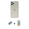 MARSİLYAN™- iPhone 12 Pro Kılıf Atlas Minimal Prime - Siyah Polymer Nano Ekran Koruyucu + Metal Kamera Lens Koruma Cam - GS