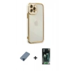 MARSİLYAN™- iPhone 12 Pro Kılıf Çekirdek Klasik Serisi - Siyah 360 Mat Full Body Arka Koruyucu + Metal Kamera Lens Koruma Cam - MI
