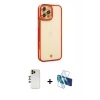 MARSİLYAN™- iPhone 12 Pro Kılıf Çekirdek Klasik Serisi - Siyah 3D Antistatik Cam Ekran Koruyucu + Shine Kamera Lens - GD