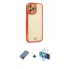 MARSİLYAN™- iPhone 12 Pro Kılıf Çekirdek Klasik Serisi - Siyah 3D Antistatik Seramik Nano Ekran Koruyucu + Metal Kamera Lens Koruma Cam - MI