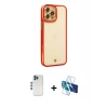 MARSİLYAN™- iPhone 12 Pro Kılıf Çekirdek Klasik Serisi - Siyah 3D Antistatik Seramik Nano Ekran Koruyucu + Shine Kamera Lens - MI