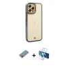 MARSİLYAN™- iPhone 12 Pro Kılıf Çekirdek Klasik Serisi - Siyah 3D Antistatik Seramik Nano Ekran Koruyucu + Shine Kamera Lens Koruma Cam - GI