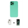 MARSİLYAN™- iPhone 12 Pro Kılıf Çekirdek Modern Serisi - Şeffaf 360 Full Body Arka Koruyucu + Shine Kamera Lens - GD