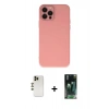 MARSİLYAN™- iPhone 12 Pro Kılıf Çekirdek Modern Serisi - Şeffaf 360 Full Body Arka Koruyucu + Shine Kamera Lens - GD