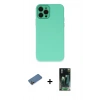 MARSİLYAN™- iPhone 12 Pro Kılıf Çekirdek Modern Serisi - Şeffaf 360 Full Body Arka Koruyucu + Shine Kamera Lens Koruma Cam - GD