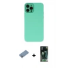 MARSİLYAN™- iPhone 12 Pro Kılıf Çekirdek Modern Serisi - Şeffaf 360 Full Body Arka Koruyucu + Shine Kamera Lens Koruma Cam - GS