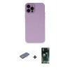 MARSİLYAN™- iPhone 12 Pro Kılıf Çekirdek Modern Serisi - Şeffaf 360 Full Body Arka Koruyucu + Renkli Kamera Lens Koruma Cam - MI