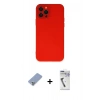 MARSİLYAN™- iPhone 12 Pro Kılıf Çekirdek Modern Serisi - Şeffaf Uv Polymer Nano Ekran Koruyucu + Metal Kamera Lens Koruma Cam - KUYL