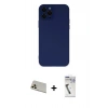 MARSİLYAN™- iPhone 12 Pro Kılıf Çekirdek Modern Serisi - Şeffaf Uv Polymer Nano Ekran Koruyucu + Rainbow Kamera Lens Koruma Cam - GD