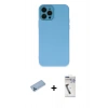 MARSİLYAN™- iPhone 12 Pro Kılıf Çekirdek Modern Serisi - Şeffaf Uv Polymer Nano Ekran Koruyucu + Shine Kamera Lens Koruma Cam - MI