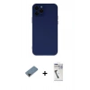 MARSİLYAN™- iPhone 12 Pro Kılıf Çekirdek Modern Serisi - Şeffaf Uv Polymer Nano Ekran Koruyucu + Shine Kamera Lens Koruma Cam - SH