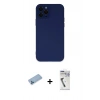 MARSİLYAN™- iPhone 12 Pro Kılıf Çekirdek Modern Serisi - Şeffaf Uv Polymer Nano Ekran Koruyucu + Shine Kamera Lens Koruma Cam - MI