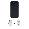 MARSİLYAN™- iPhone 12 Pro Kılıf Çekirdek Modern Serisi - Şeffaf Uv Polymer Nano Ekran Koruyucu + Shine Kamera Lens - GS