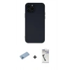 MARSİLYAN™- iPhone 12 Pro Kılıf Çekirdek Modern Serisi - Şeffaf Uv Polymer Nano Ekran Koruyucu + Shine Kamera Lens Koruma Cam - MI