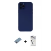 MARSİLYAN™- iPhone 12 Pro Kılıf Çekirdek Modern Serisi - Şeffaf Uv Polymer Nano Ekran Koruyucu + Shine Kamera Lens Koruma Cam - GI