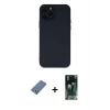 MARSİLYAN™- iPhone 12 Pro Kılıf Çekirdek Modern Serisi - Siyah 360 Mat Full Body Arka Koruyucu + Metal Kamera Lens Koruma Cam - AKYL