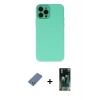 MARSİLYAN™- iPhone 12 Pro Kılıf Çekirdek Modern Serisi - Siyah 360 Mat Full Body Arka Koruyucu + Metal Kamera Lens Koruma Cam - AKYL
