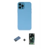 MARSİLYAN™- iPhone 12 Pro Kılıf Çekirdek Modern Serisi - Siyah 360 Mat Full Body Arka Koruyucu + Shine Kamera Lens Koruma Cam - GD