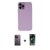 MARSİLYAN™- iPhone 12 Pro Kılıf Çekirdek Modern Serisi - Siyah 360 Mat Full Body Arka Koruyucu + Neon Fosforlu Kamera Lens - TU
