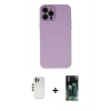 MARSİLYAN™- iPhone 12 Pro Kılıf Çekirdek Modern Serisi - Siyah 360 Mat Full Body Arka Koruyucu + Shine Kamera Lens - GS