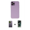 MARSİLYAN™- iPhone 12 Pro Kılıf Çekirdek Modern Serisi - Siyah 360 Mat Full Body Arka Koruyucu + Neon Fosforlu Kamera Lens - YL