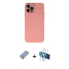 MARSİLYAN™- iPhone 12 Pro Kılıf Çekirdek Modern Serisi - Siyah 3D Antistatik Seramik Nano Ekran Koruyucu + Metal Kamera Lens Koruma Cam - KUYL