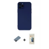 MARSİLYAN™- iPhone 12 Pro Kılıf Çekirdek Modern Serisi - Siyah 6D Mat Seramik Hayalet Nano Ekran Koruyucu + Shine Kamera Lens Koruma Cam - SH