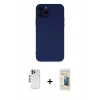 MARSİLYAN™- iPhone 12 Pro Kılıf Çekirdek Modern Serisi - Siyah 6D Mat Seramik Hayalet Nano Ekran Koruyucu + Shine Kamera Lens - GS