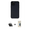 MARSİLYAN™- iPhone 12 Pro Kılıf Çekirdek Modern Serisi - Siyah 6D Mat Seramik Hayalet Nano Ekran Koruyucu + Kamera Lens Koruma Cam - SF