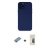 MARSİLYAN™- iPhone 12 Pro Kılıf Çekirdek Modern Serisi - Siyah 6D Mat Seramik Hayalet Nano Ekran Koruyucu + Shine Kamera Lens Koruma Cam - PE