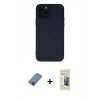 MARSİLYAN™- iPhone 12 Pro Kılıf Çekirdek Modern Serisi - Siyah 6D Mat Seramik Hayalet Nano Ekran Koruyucu + Metal Kamera Lens Koruma Cam - MI