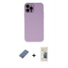 MARSİLYAN™- iPhone 12 Pro Kılıf Çekirdek Modern Serisi - Siyah 6D Mat Seramik Hayalet Nano Ekran Koruyucu + Metal Kamera Lens Koruma Cam - AKYL