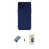 MARSİLYAN™- iPhone 12 Pro Kılıf Çekirdek Modern Serisi - Siyah 6D Mat Seramik Hayalet Nano Ekran Koruyucu + Metal Kamera Lens Koruma Cam - MI
