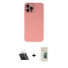 MARSİLYAN™- iPhone 12 Pro Kılıf Çekirdek Modern Serisi - Siyah 6D Mat Seramik Hayalet Nano Ekran Koruyucu + Kamera Lens Koruma Cam - SF