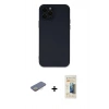MARSİLYAN™- iPhone 12 Pro Kılıf Çekirdek Modern Serisi - Siyah 6D Mat Seramik Hayalet Nano Ekran Koruyucu + Renkli Kamera Lens Koruma Cam - SI