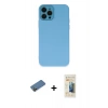 MARSİLYAN™- iPhone 12 Pro Kılıf Çekirdek Modern Serisi - Siyah 6D Mat Seramik Hayalet Nano Ekran Koruyucu + Shine Kamera Lens Koruma Cam - GD