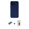 MARSİLYAN™- iPhone 12 Pro Kılıf Çekirdek Modern Serisi - Siyah 6D Mat Seramik Hayalet Nano Ekran Koruyucu + Shine Kamera Lens Koruma Cam - GD