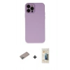 MARSİLYAN™- iPhone 12 Pro Kılıf Çekirdek Modern Serisi - Siyah 6D Mat Seramik Hayalet Nano Ekran Koruyucu + Shine Kamera Lens Koruma Cam - SABE