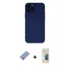 MARSİLYAN™- iPhone 12 Pro Kılıf Çekirdek Modern Serisi - Siyah 6D Mat Seramik Hayalet Nano Ekran Koruyucu + Metal Kamera Lens Koruma Cam - KUYL