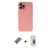 MARSİLYAN™- iPhone 12 Pro Kılıf Çekirdek Modern Serisi - Siyah 6D Mat Seramik Hayalet Nano Ekran Koruyucu + Metal Kamera Lens Koruma Cam - AKYL