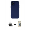 MARSİLYAN™- iPhone 12 Pro Kılıf Çekirdek Modern Serisi - Siyah 6D Mat Seramik Hayalet Nano Ekran Koruyucu + Kamera Lens Koruma Cam - SF