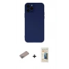 MARSİLYAN™- iPhone 12 Pro Kılıf Çekirdek Modern Serisi - Siyah 6D Mat Seramik Hayalet Nano Ekran Koruyucu + Shine Kamera Lens Koruma Cam - SABE